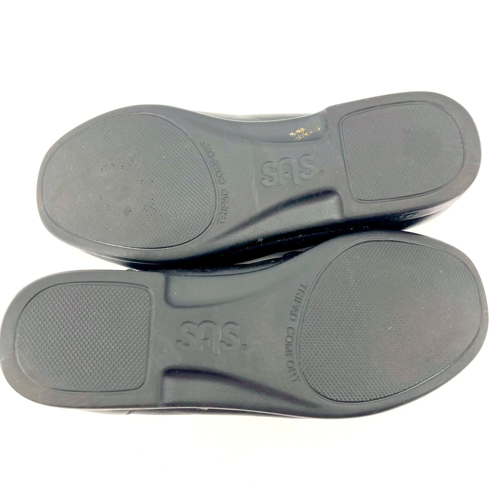 SAS Tripad Leather Loafers Womens 9.5 Black Slip On Moc Toe Professional Comfort - Picture 8 of 8